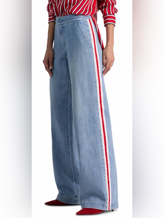 Alice + Olivia Denim - Alice + Olivia Xander Racing Stripe Jean